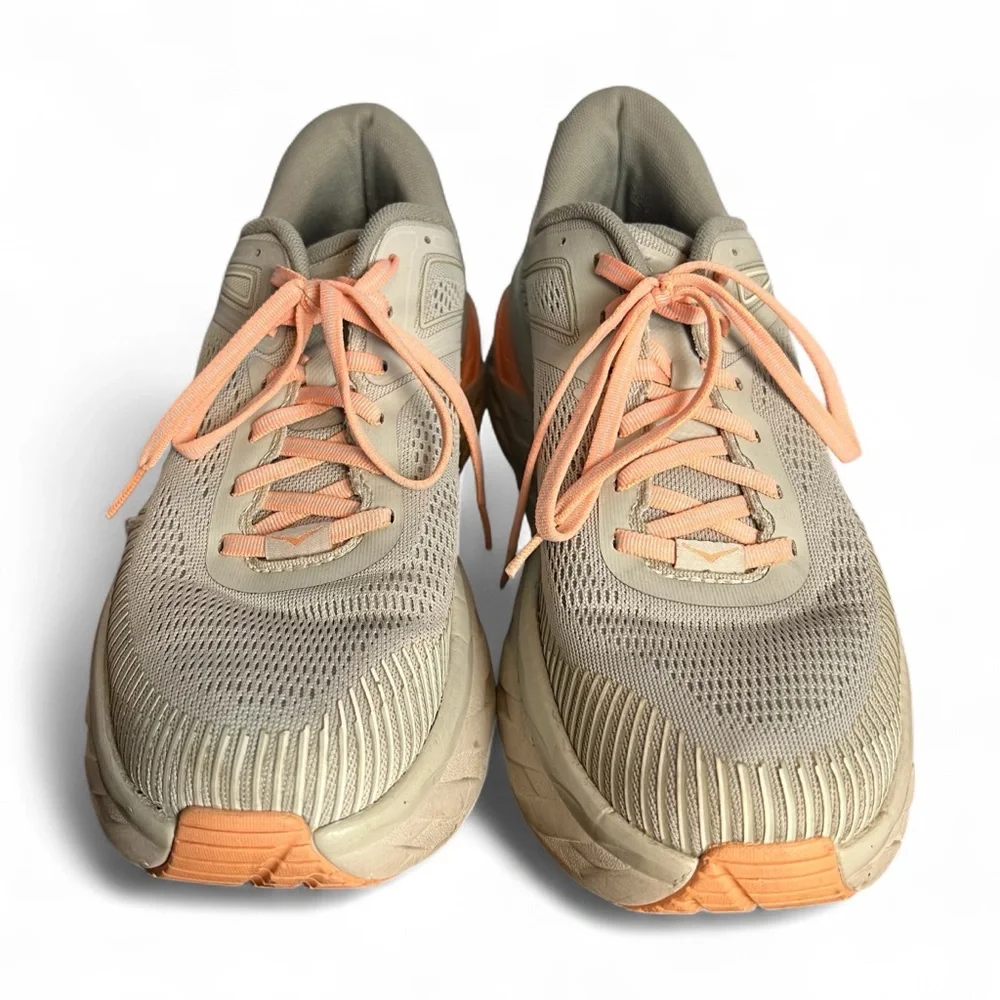 Hoka One One - Women's Bondi 7 Running Shoes‎ Gray Peach - Sz. 10